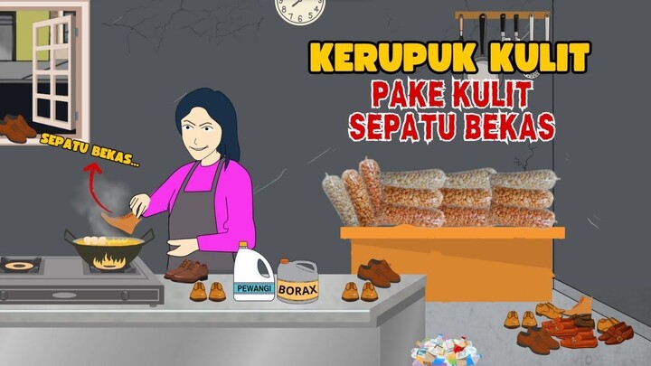 PENJUAL KERUPUK KULIT PAKE SEPATU KULIT BEKAS  SINETRON AZAB
