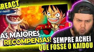 REAGINDO AS 10 MAIORES RECOMPENSAS DE ONE PIECE REACT EINERD