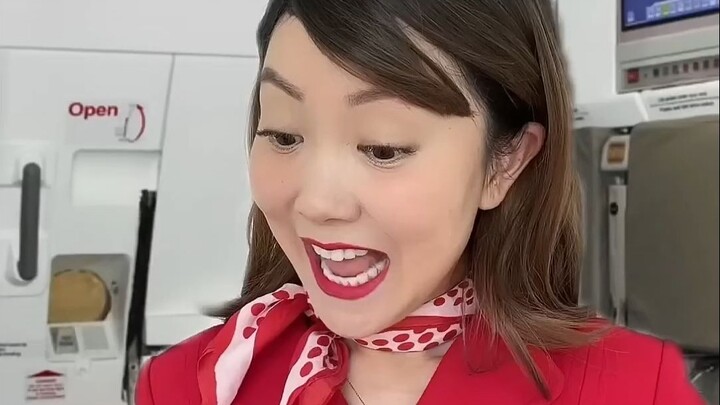 When a flight attendant takes a flight...