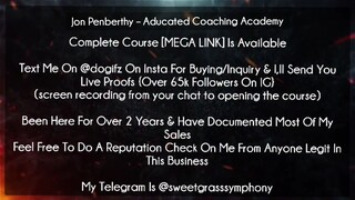 Jon Penberthy Course Aducated Coaching Academy download