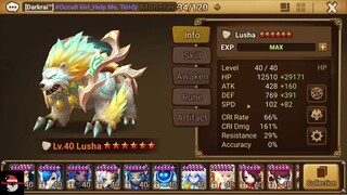 Summoners war - Lusha The king of king Warbear