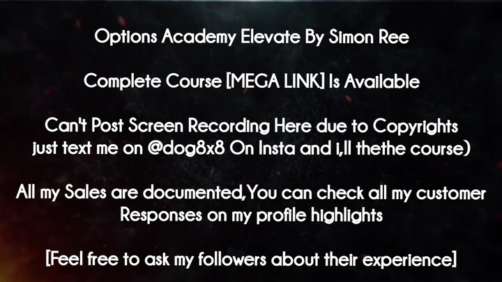 Options Academy Elevate By Simon Ree course download