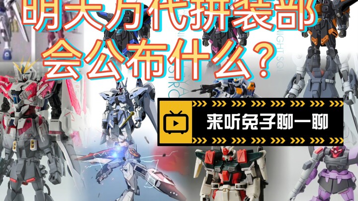 【ZHT&GUNDAM&BANDAI】明天万代拼装部发布会会有什么东西？来听兔子聊聊