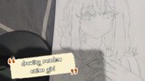 drawing random anime girl I found on pinterest