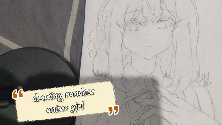 drawing random anime girl I found on pinterest