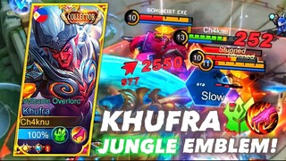 KHUFRA JUNGLE EMBLEM IS TOO OP! 😱 | LVL 15 IN JUST 7 MINUTES! | MLBB