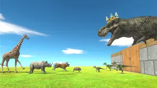 Mammals Attack King T-Rex and His Guards - Animal Revolt Battle Simulator