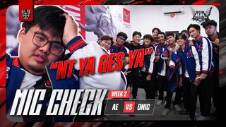 MIC CHECK ALTER EGO VS ONIC | WEEK 2 - DAY 3 | MPL SEASON 13