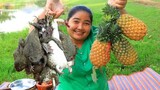 Amazing Steamed  big frog with Pineapple recipe  By village & Cooking life