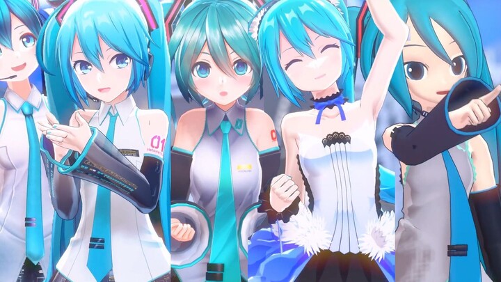 【MMD】 YY Miku relay of various flavors