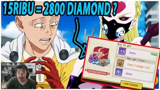 🔥🔥15RIBU RUPIAH BISA DAPAT 2800 DIAMOND ? MARI KITA DOJO!! - ONE PUNCH MAN The Strongest