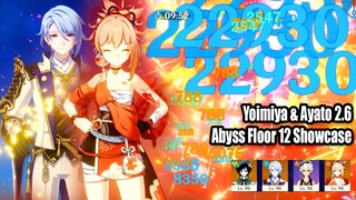 Can Ayato C0 & Yoimiya C0 Work on The Same Team? - 2.6 Floor 12 AOE Combo Showcase