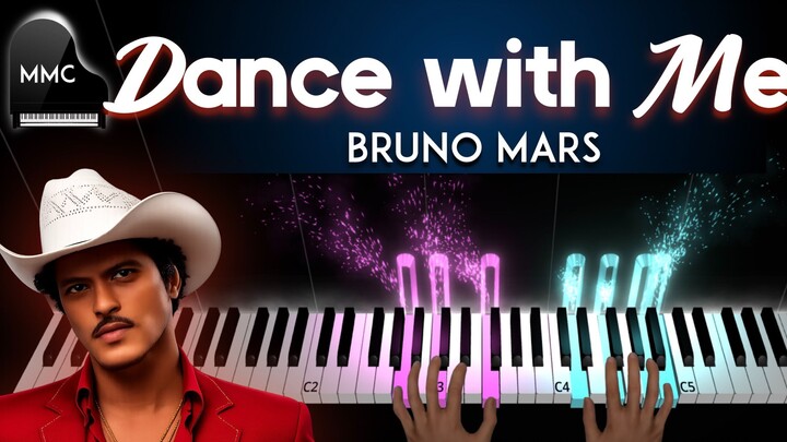 Dance With Me by Bruno Mars piano cover/tutorial + sheet music + lyrics