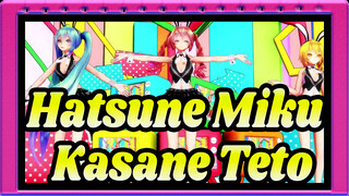 [MMD Hatsune Miku] TAD Berubah Gadis Kelinci [Hatsune Miku & Kasane Teto & Akita Neru]