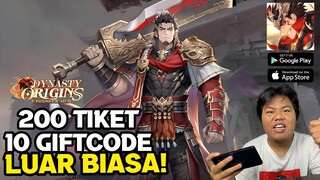 Akhirnya Ada Game Baru Yang Ramah Buat F2p Hadiahnya 200 Tiket Dan 11 Gift Code DYNASTY ORIGINS id