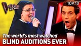 OVER 794 MILLION VIEWS: the most-watched Blind Auditions of The Voice | TOP 10