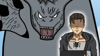 [Fanart] Eren launches Godzilla's skills