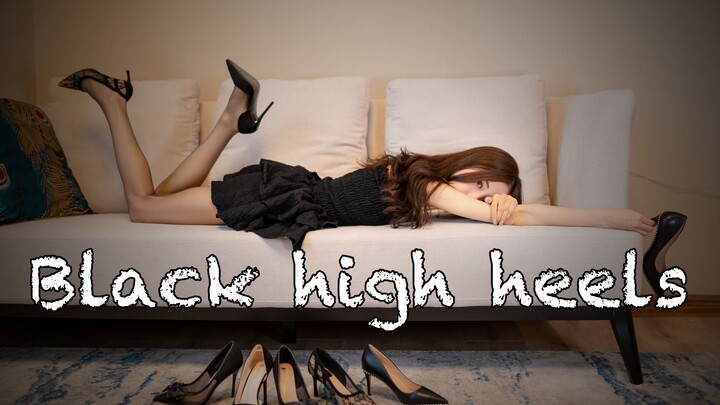 Black high heels are the best! Pair them with silk stockings, add a charming glance over your should