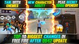 TOP 10 BIGGEST CHANGES😱 IN FREE FIRE AFTER OB42 UPDATE | FREE FIRE NEW OB42 UPDATE | FREE FIRE INDIA