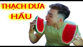 Huyện Lê  - làm thạch rau câu dưa hấu sẽ NTN / watermelon jelly making will NTN