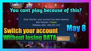 SWITCH BANNED ACCOUNT TO OTHER ACCOUNT MOBILE LEGENDS 2020 | Switch banned account mobile legend