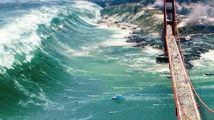 The man suddenly realized with horror that the sea was receding at an incredibly rapid pace.
