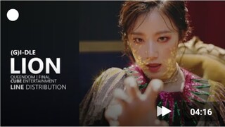 叶舒华歌词part多得吓人！(G)I-DLE《LION》成员演唱时长分配视频