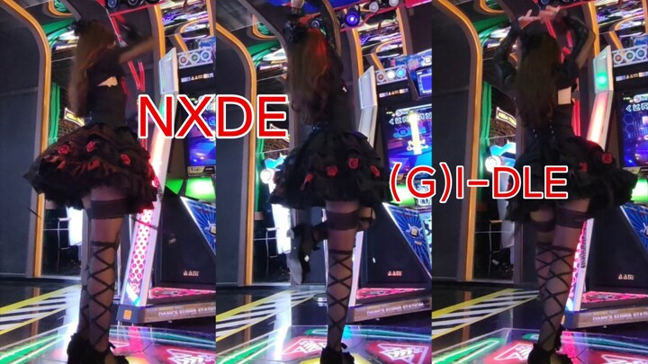 【2022e舞成名】性感代号NXDE完整版上机-惊现社牛穿着哥特Lo裙跳舞