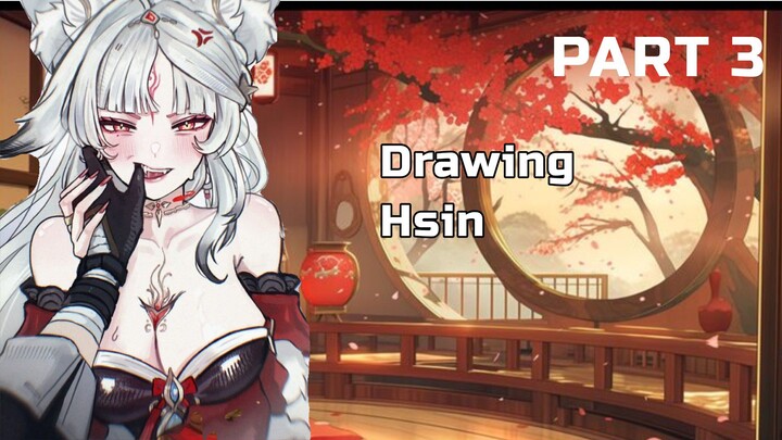 Sang Pelindung Dalam Kanvas Digital: Drawing Hsin Wuthering Waves | Speedpaint - IbisPaint X