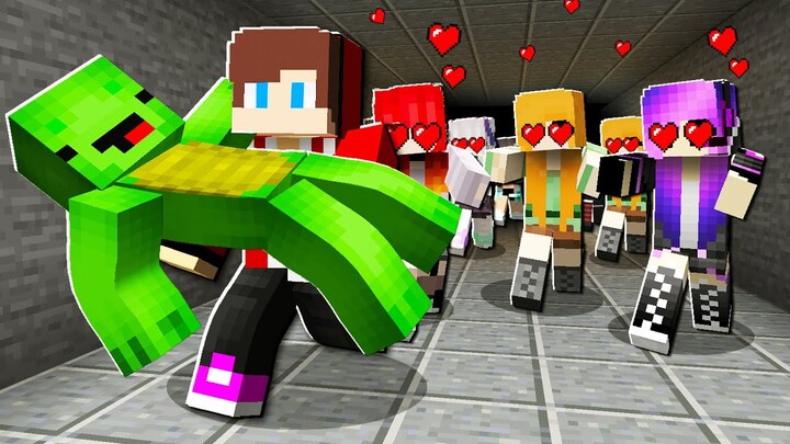 JJ Saving Mikey from GIRLS Love Apocalypse in Minecraft Challenge - JJ and Mikey Maizen Mazizien
