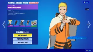 Naruto, Kakashi, Sasuke, Sakura Bundle in Fortnite 18.40