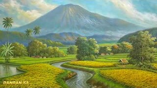 LUKISAN PEMANDANGAN ALAM / SCENERY PAINTING BY DANDAN SA #shorts