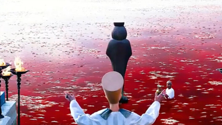 The Egyptian Pharaoh offended God, and God sent ten plagues as punishment. Moses was guided to lead 