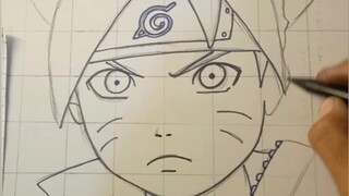 menggambar anime BORUTO