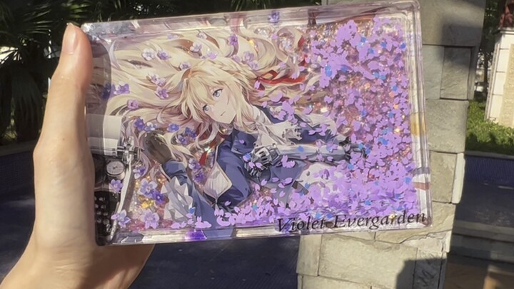 จอแสดงผลป่านสองชั้นสีม่วงสวยงามมาก