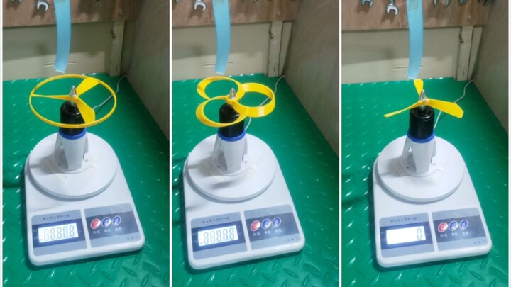 Đã đến rồi, thử nghiệm lực đẩy của ba loại cánh quạt!