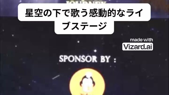 星空の下で歌う感動的なライブステージ