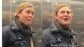 สุภาพสตรีที่ยืนอยู่ข้างๆ ตกใจจนเกือบทำอาหารเช้าในมือหล่น....