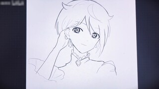 Xingqiu's earrings were originally worn like this...