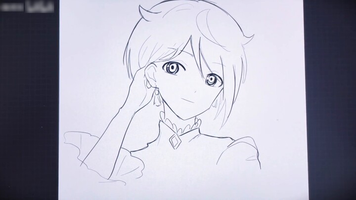 Xingqiu's earrings were originally worn like this...