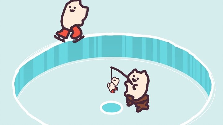 #EveOneCat “Ice Fishing Skating!?”