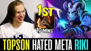 Topson RIKI -- Most Hated META Mid -- 1st Build BATTLE FURY 10 mins