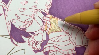 Freehand Sketching | Two Lovely Little Girls Hand in Hand