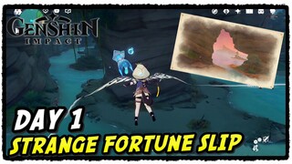 Genshin Impact Strange Fortune Slip Quest DAY 1