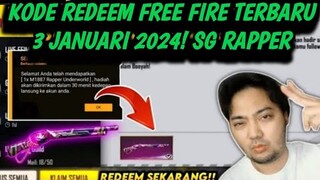 KODE REDEEM FREE FIRE TERBARU 3 JANUARI, 2024 HARI INI - KODE REDEEM FF TERBARU 3 JANUARI 2024