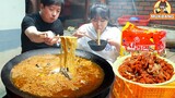 굴 특집✨시어머님표 굴 무생채와 솥뚜껑에 끓인 굴 진라면 먹방 | Oyster special, home-made radish Kimchi Mukbang