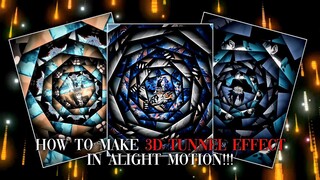 How To Make 3D Tunnel Effect In Alight Motion Like @mush.1s | Easiest Method!!! 😁🔥✨