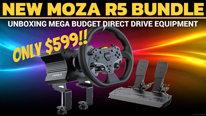 Unboxing All New MOZA Racing R5 Bundle! 5.5nm Direct Drive for Budget Sim Racers!