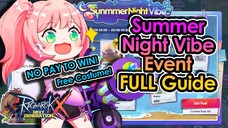 [ROX Global] SUMMER EVENT IS HERE! F2P Costume GUARANTEED? Summer Night Vibe Event FULL Guide