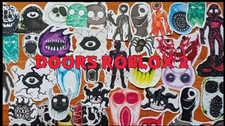 Draw 19 entities in the game doors roblox 2 Very Easy